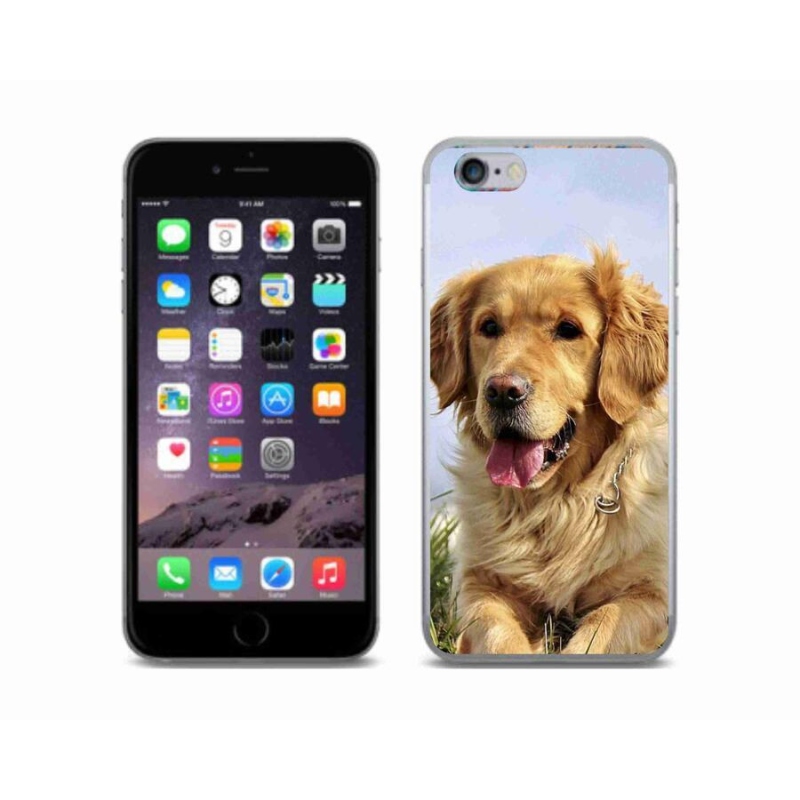 Gél tok mmCase iPhone 6/6S készülékhez - arany retriever