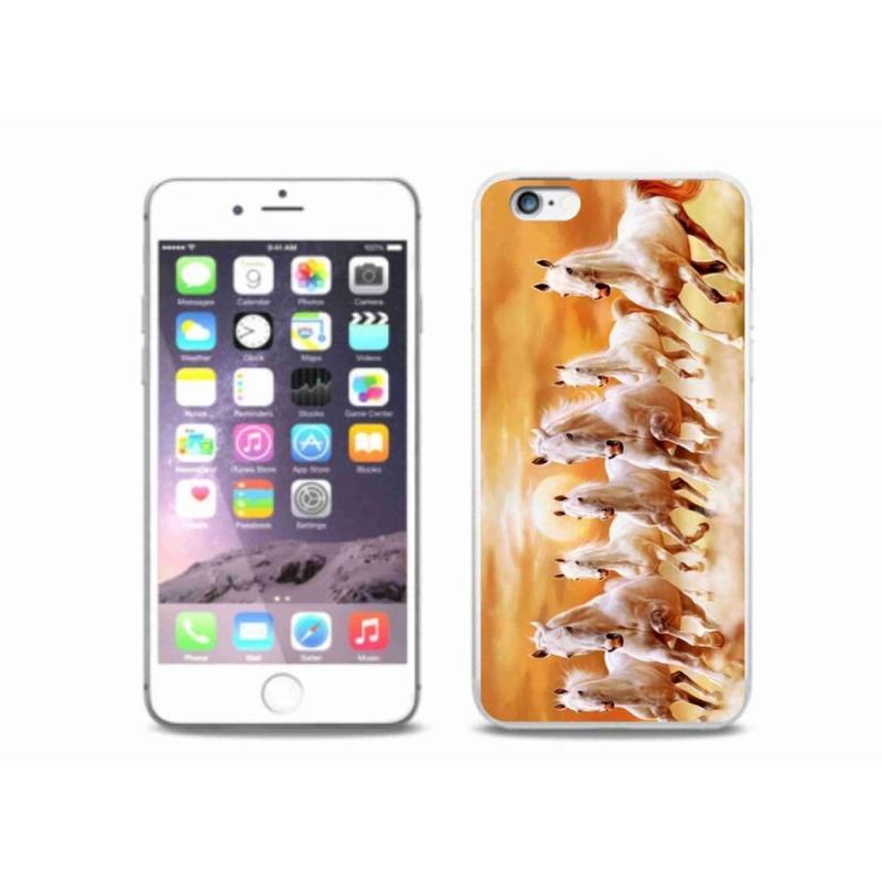 Gél tok mmCase iPhone 6 Plus/6S Plus készülékhez - lovak 2