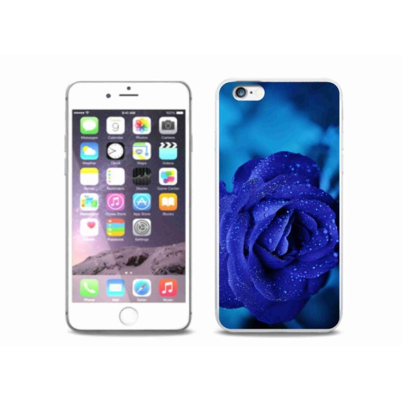 Gél tok mmCase iPhone 6 Plus/6S Plus készülékhez - kék rózsa