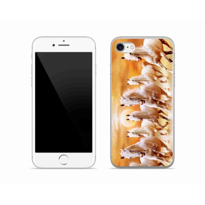 Gél tok mmCase iPhone 7 készülékhez - lovak 2