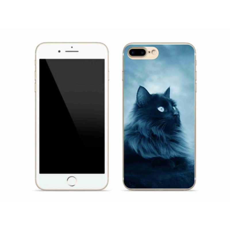 Gél tok mmCase iPhone 7 Plus készülékhez - fekete macska 1