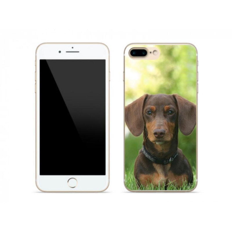 Gél tok mmCase iPhone 7 Plus készülékhez - barna tacskó