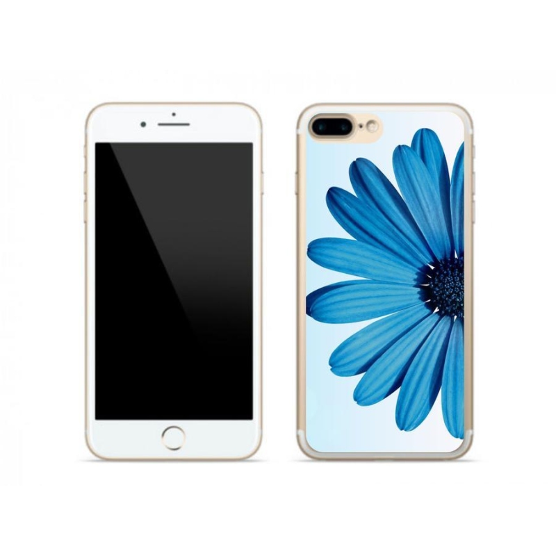Gél tok mmCase iPhone 7 Plus készülékhez - kék margaréta