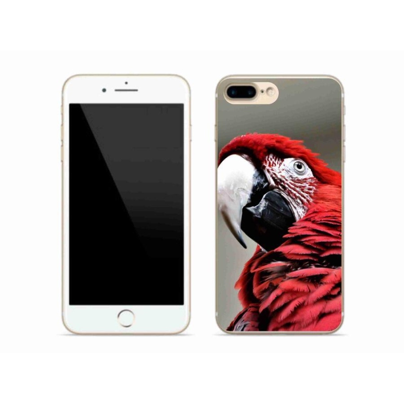 Gél tok mmCase iPhone 8 Plus készülékhez - papagáj ara piros