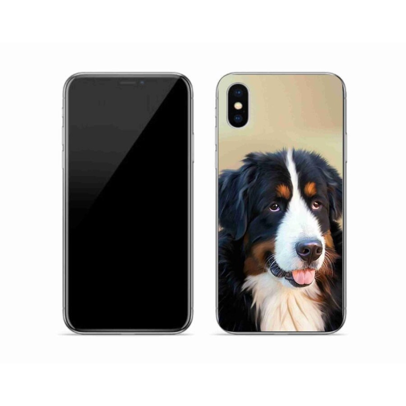 Gél tok mmCase iPhone X készülékhez - Berni hegyi kutya