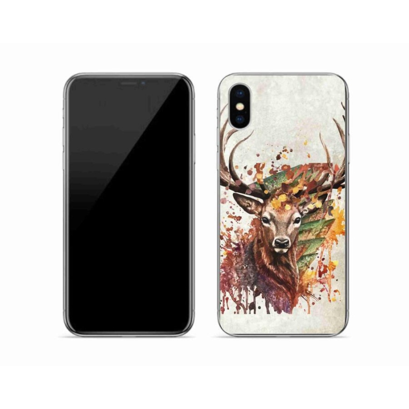 Gél tok mmCase iPhone X készülékhez - szarvas 1