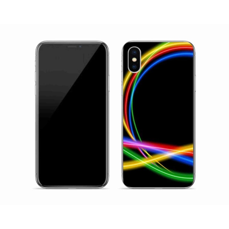 Gél tok mmCase iPhone X készülékhez - neon körök