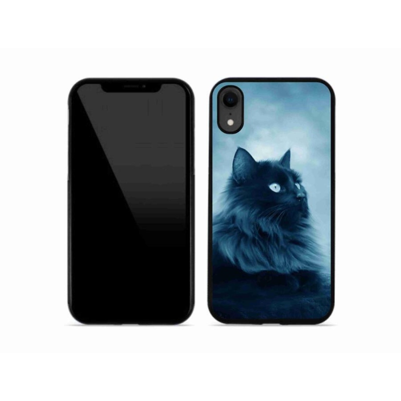 Gél tok mmCase iPhone XR készülékhez - fekete macska 1