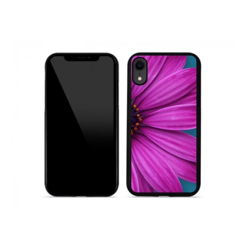 Gél tok mmCase iPhone XR készülékhez - lila százszorszép