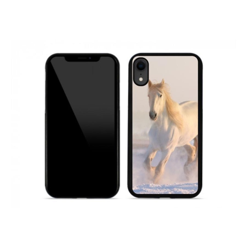 Gél tok mmCase iPhone XR készülékhez - ló a hóban