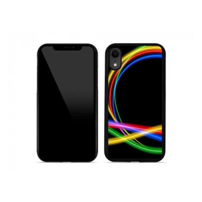 Gél tok mmCase iPhone XR készülékhez - neon körök