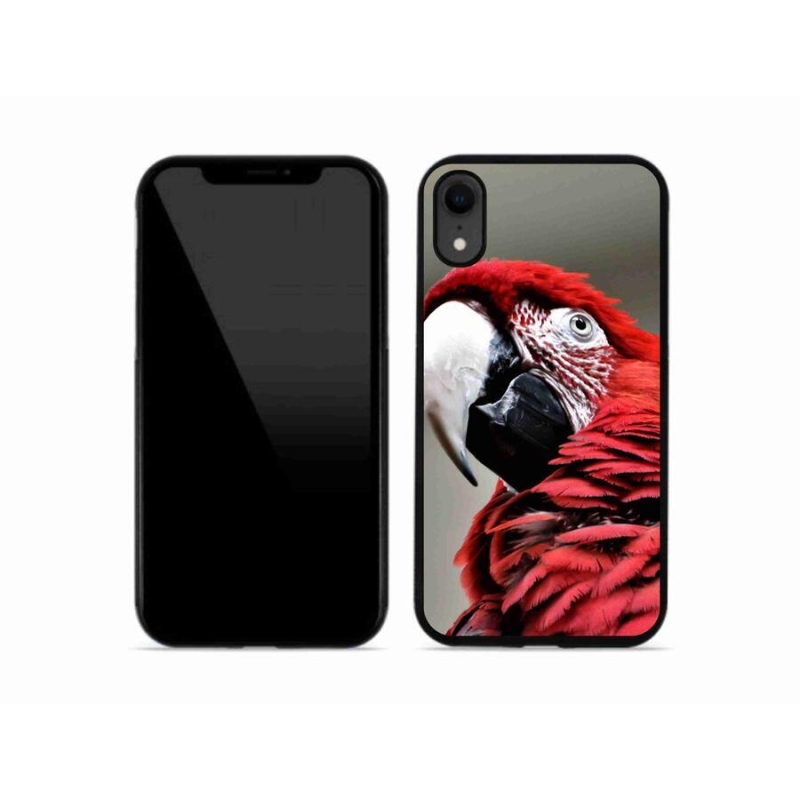 Gél tok mmCase iPhone XR készülékhez - papagáj ara piros