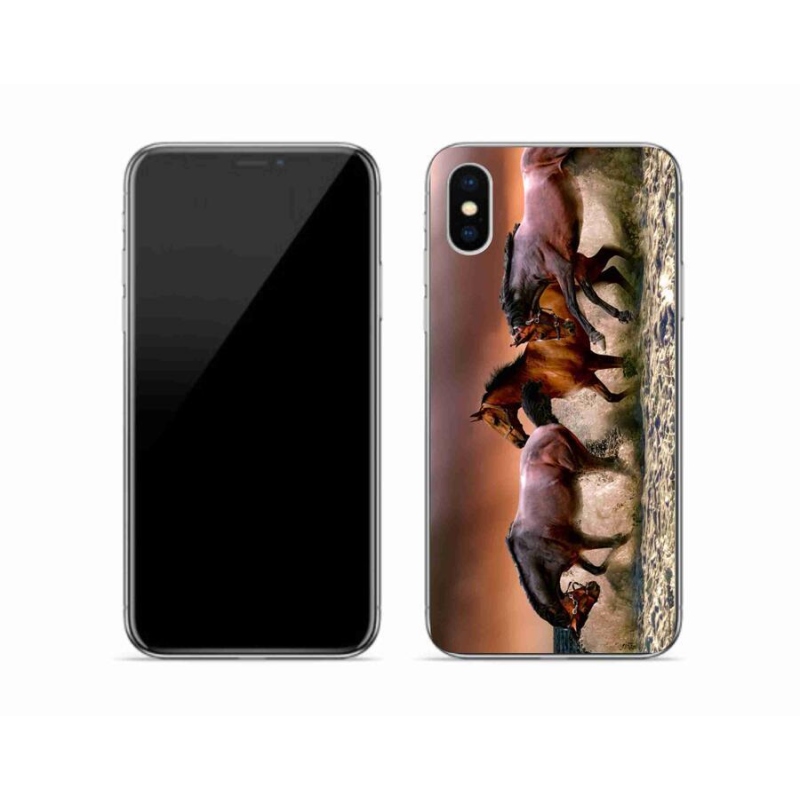 Gél tok mmCase iPhone XS készülékhez - lovak 1