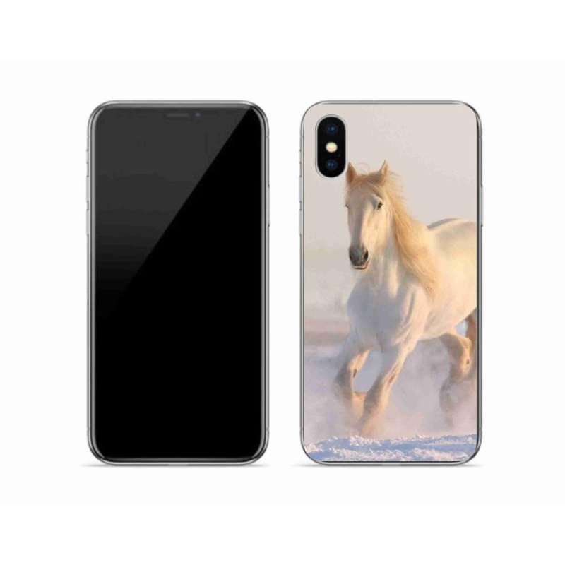 Gél tok mmCase iPhone XS készülékhez - ló a hóban
