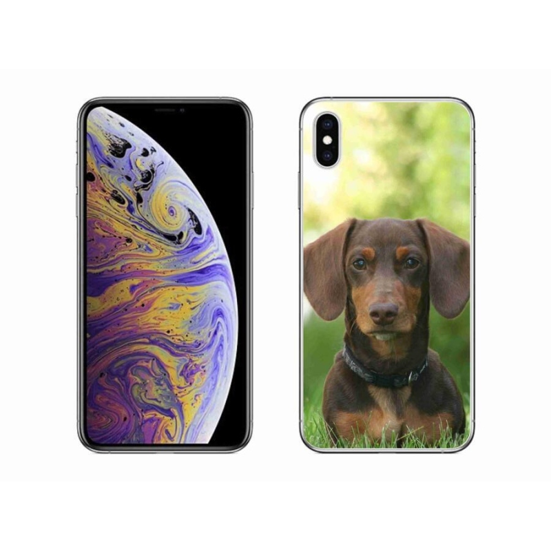 Gél tok mmCase iPhone XS Max készülékhez - barna tacskó