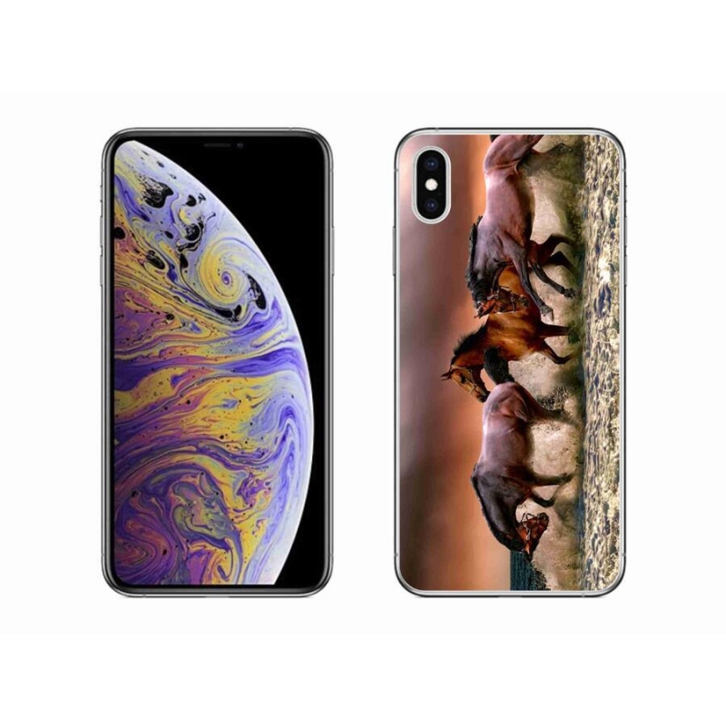 Gél tok mmCase iPhone XS Max készülékhez - lovak 1