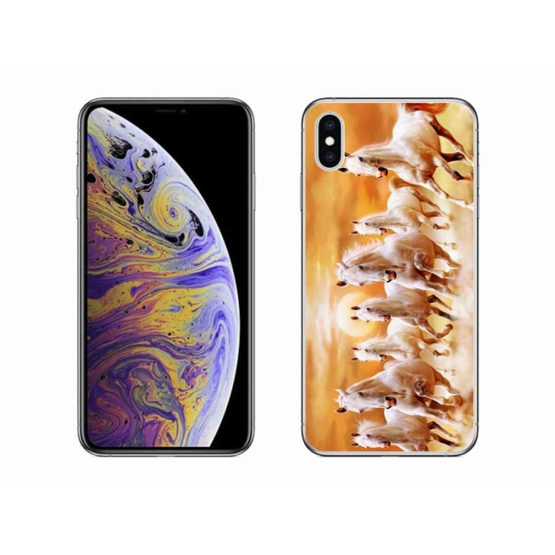 Gél tok mmCase iPhone XS Max készülékhez - lovak 2