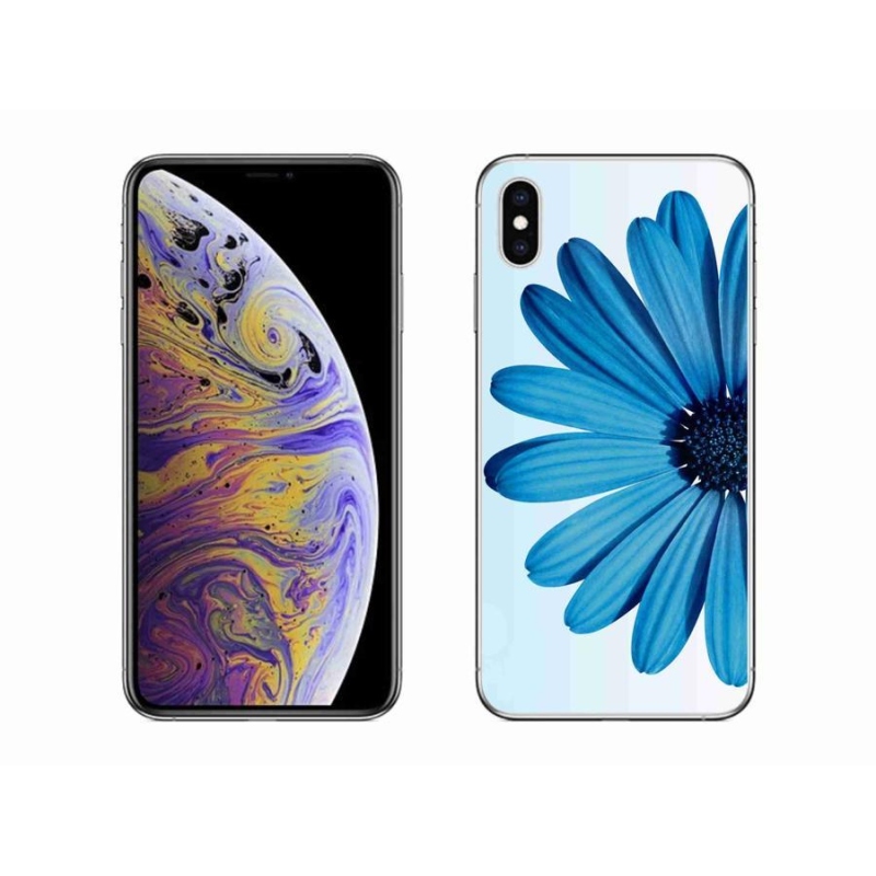 Gél tok mmCase iPhone XS Max készülékhez - kék százszorszép