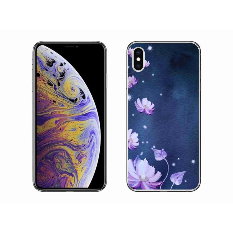 Gél tok mmCase iPhone XS Max készülékhez - hulló virágok