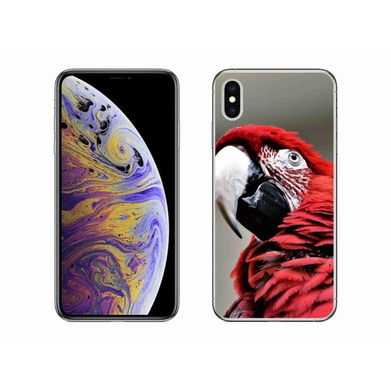 Gél tok mmCase iPhone XS Max készülékhez - papagáj ara piros
