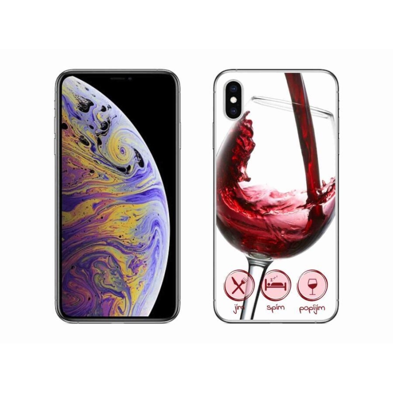 Gél tok mmCase iPhone XS Max készülékhez - borospohár piros