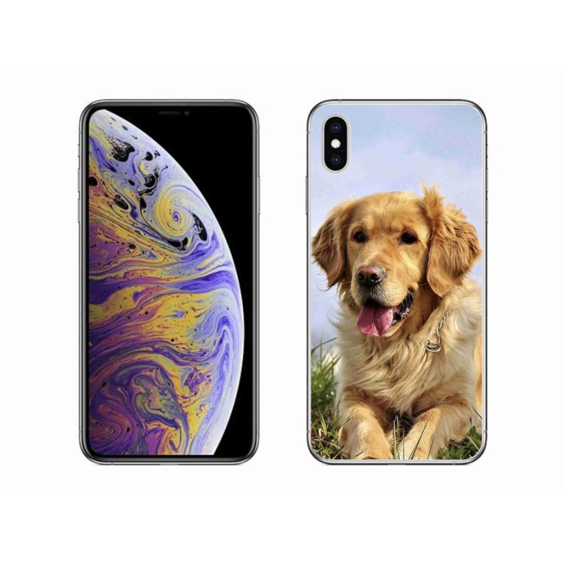 Gél tok mmCase iPhone XS Max készülékhez - arany retriever