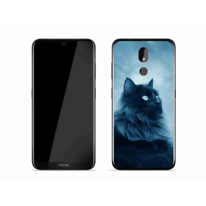 Gél tok mmCase a Nokia 3.2 készülékhez - fekete cat 1