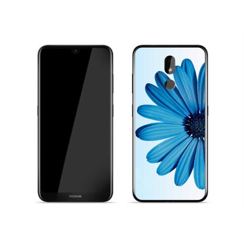 Gél tok mmCase mobiltelefonhoz Nokia 3.2 - kék margaréta