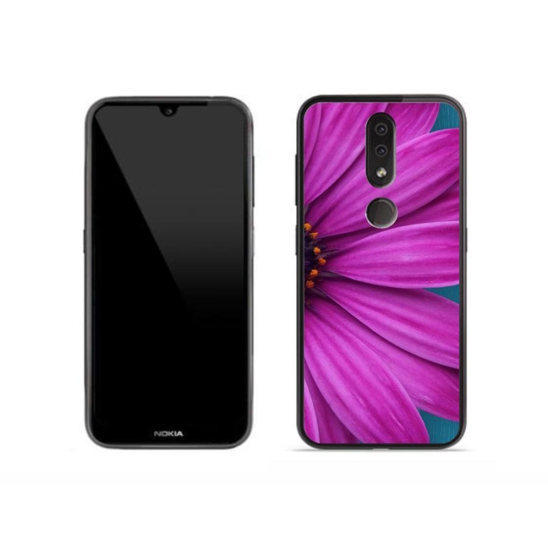 Gél tok mmCase mobiltelefonhoz Nokia 4.2 - lila margaréta