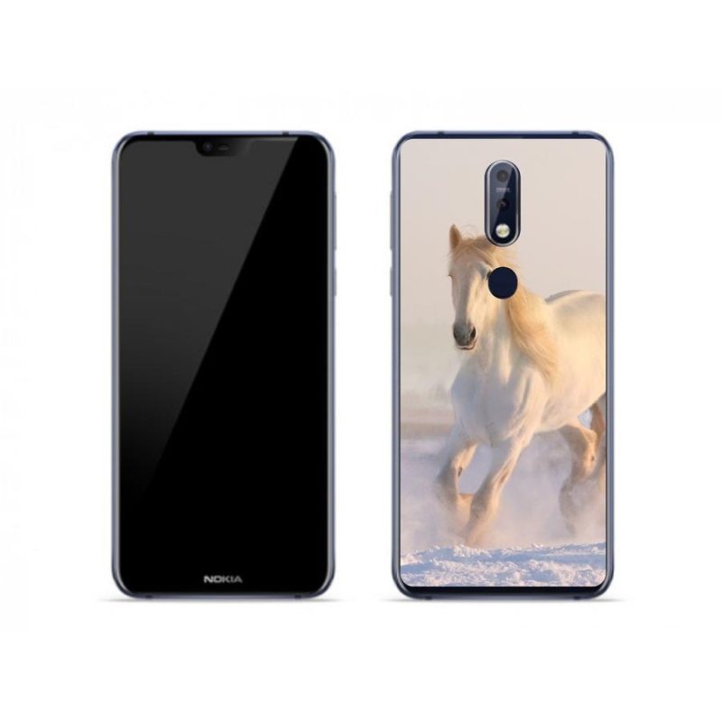 Gél tok mmCase mobiltelefonhoz Nokia 7.1 - ló a hóban