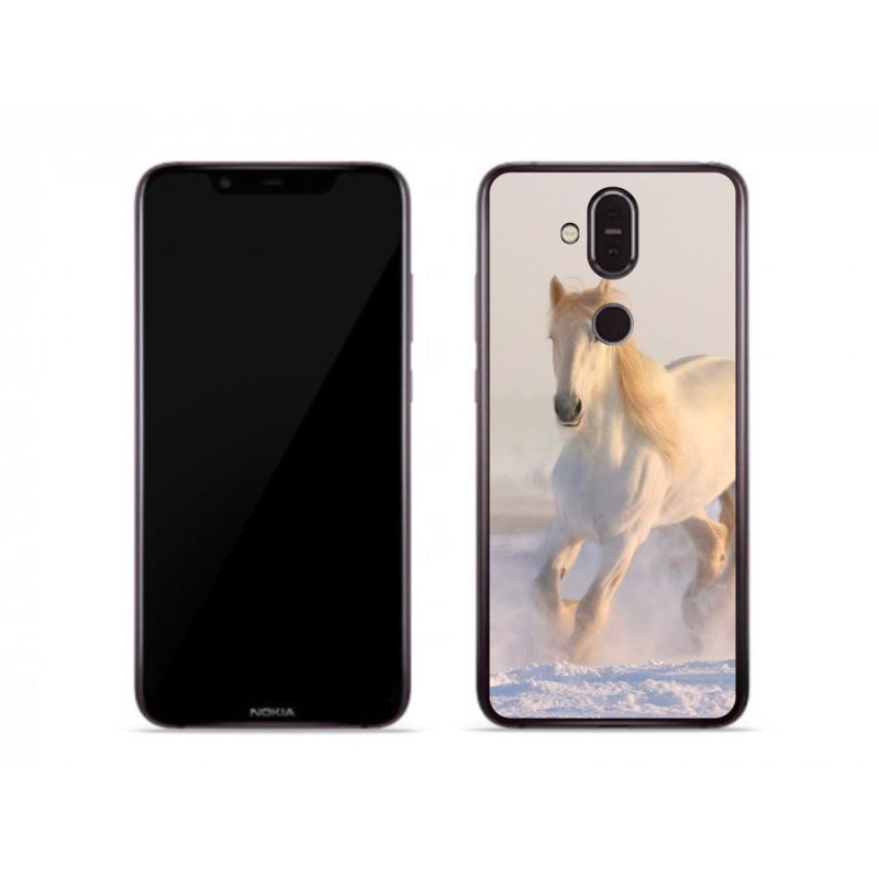 Gél tok mmCase a Nokia 7.1 Plus mobilhoz - ló a hóban