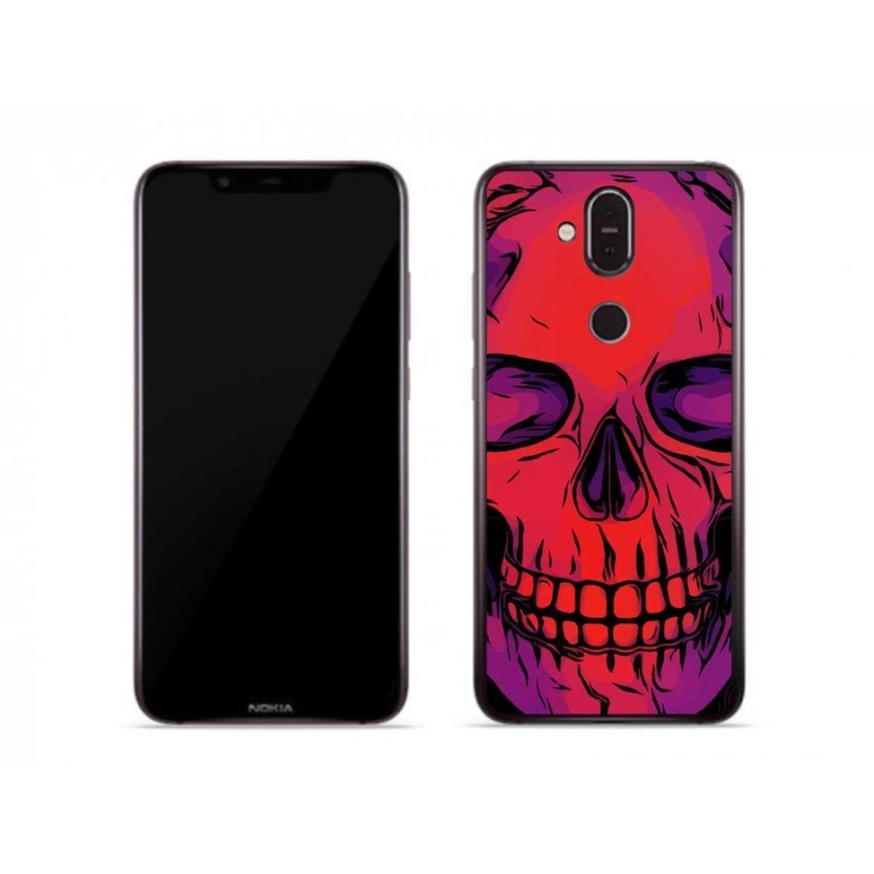 Gél tok mmCase mobiltelefonhoz Nokia 7.1 Plus - koponya