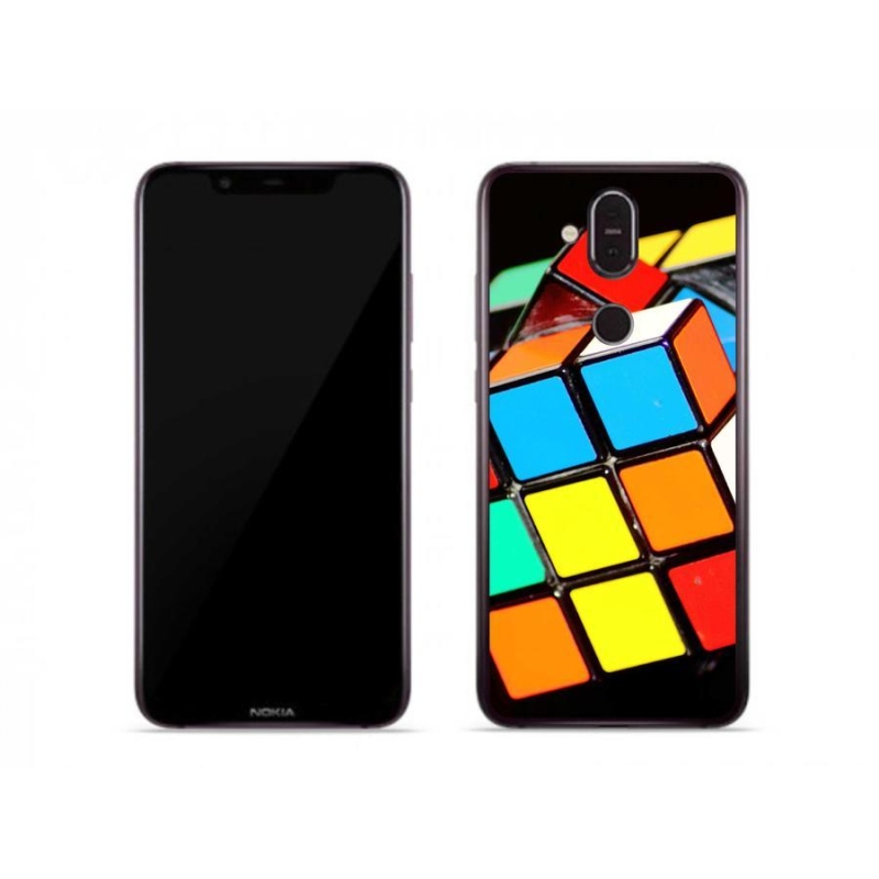 Gél tok mmCase mobiltelefonhoz Nokia 7.1 Plus - Rubik kocka