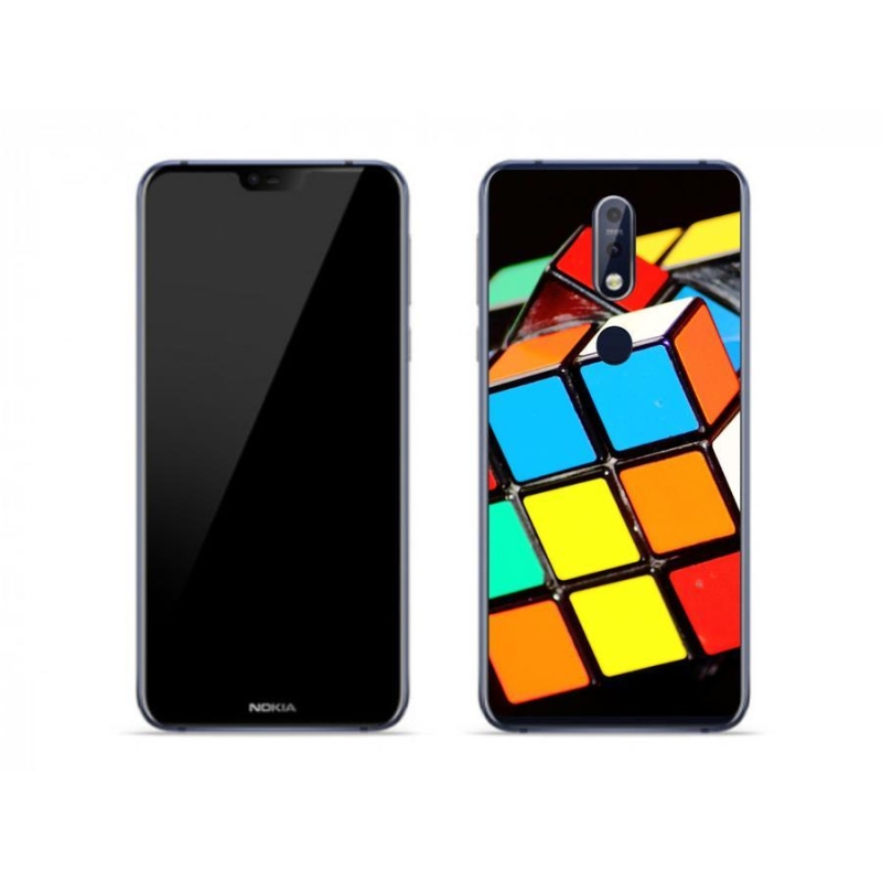 Gél tok mmCase mobiltelefonhoz Nokia 7.1 - Rubik kocka