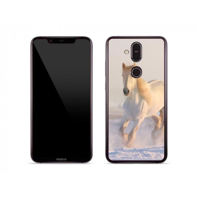 Gél tok mmCase mobiltelefonhoz Nokia 8.1 - ló a hóban