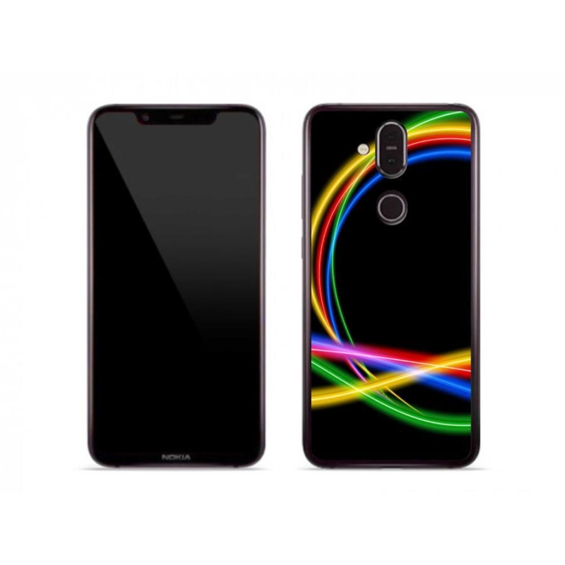 Gél tok mmCase a Nokia 8.1 számára - neon körök