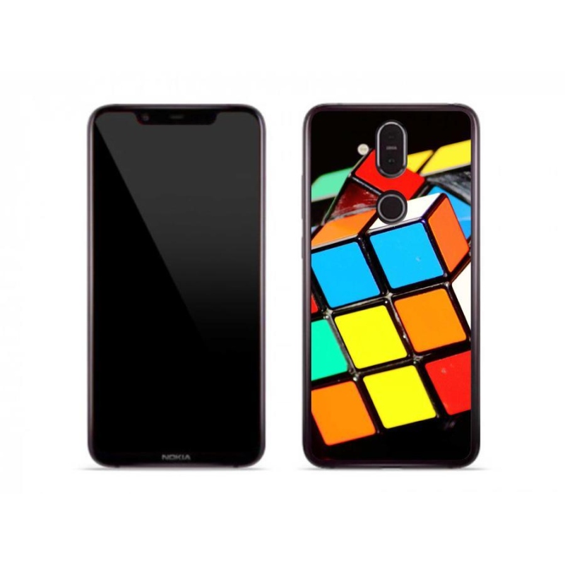 Gél tok mmCase mobiltelefonhoz Nokia 8.1 - Rubik-kocka