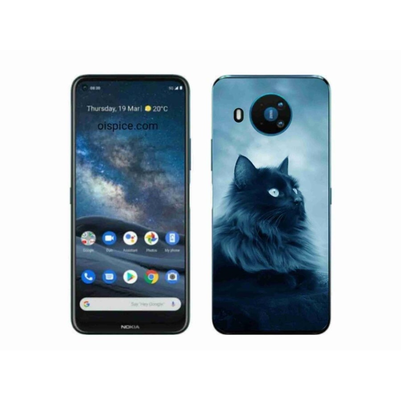 Gél tok mmCase a Nokia 8.3 5G készülékhez - fekete cat 1
