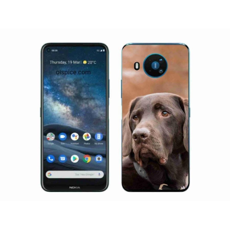 Gél tok mmCase a Nokia 8.3 5G készülékhez - barna labrador
