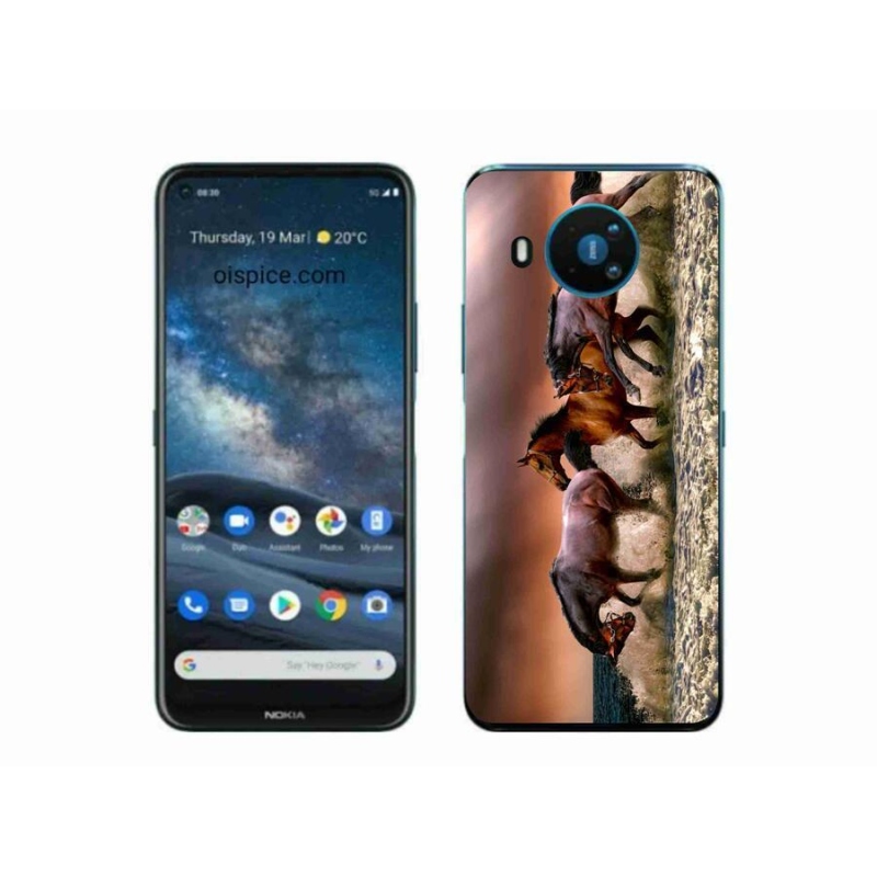 Gélhüvely mmCase a Nokia 8.3 5G készülékhez - lovak 1