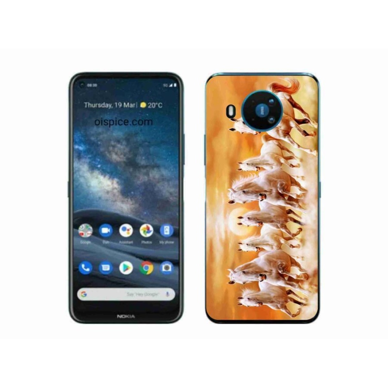Gélhüvely mmCase a Nokia 8.3 5G készülékhez - lovak 2