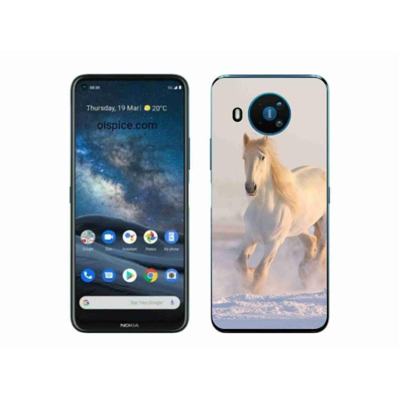 Gél tok mmCase a Nokia 8.3 5G számára - ló a hóban