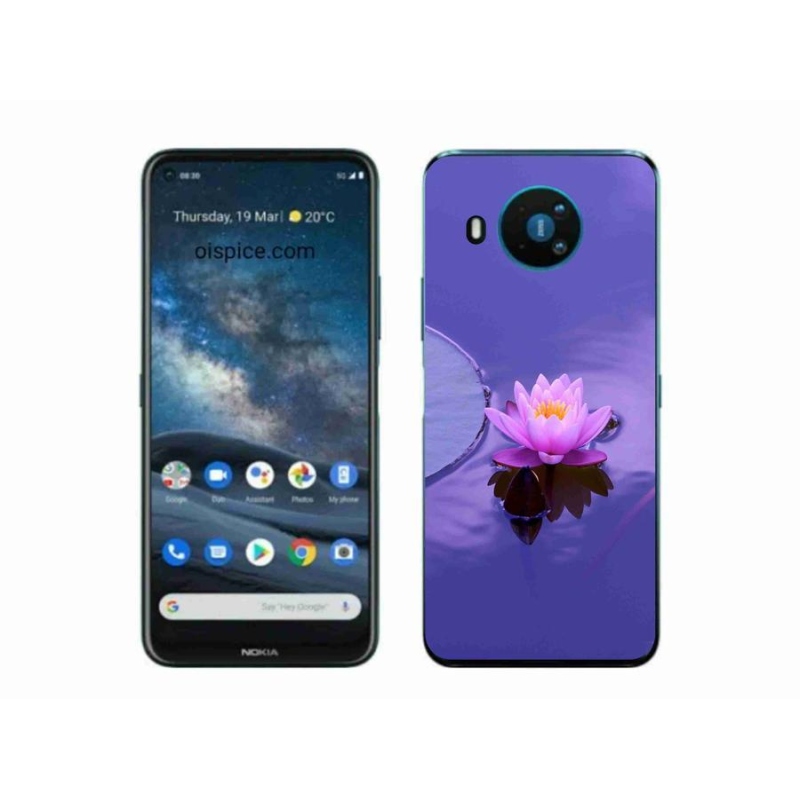 Gél tok mmCase a Nokia 8.3 5G készülékhez - virág a felületen