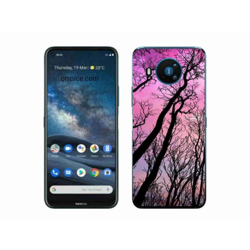 Gél tok mmCase a Nokia 8.3 5G számára - kidőlt fák