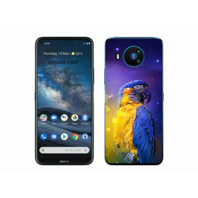 Gél tok mmCase a Nokia 8.3 5G számára - papagáj ara 1