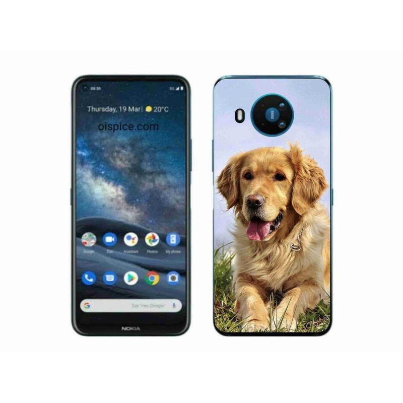 Gél tok mmCase mobiltelefonhoz Nokia 8.3 5G - arany retriever