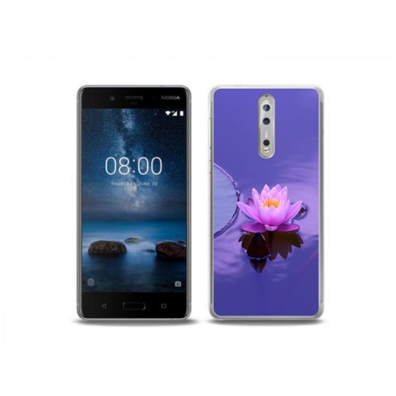 Gél tok mmCase a Nokia 8 mobiltelefonhoz - virág a vízen