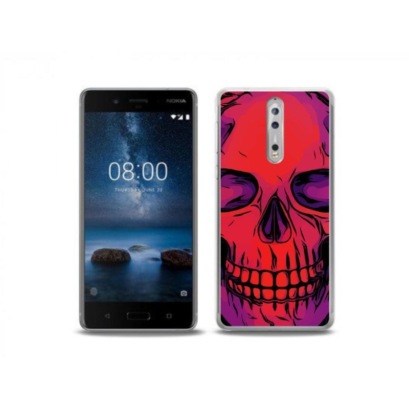 Gél tok mmCase mobiltelefonhoz Nokia 8 - koponya