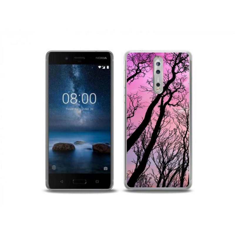 Gél tok mmCase mobiltelefonhoz Nokia 8 - kidőlt fák