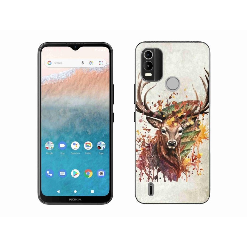 Gél tok mmCase mobiltelefonhoz Nokia C21 Plus - szarvas 1